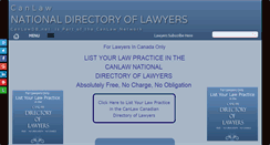 Desktop Screenshot of canlawdb.net