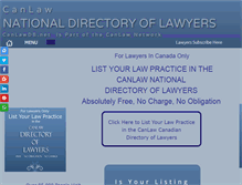 Tablet Screenshot of canlawdb.net